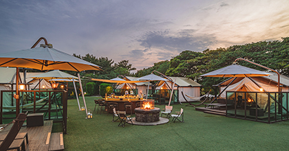 Image of the Glamping Bar in the Outdoor Glamping Village.